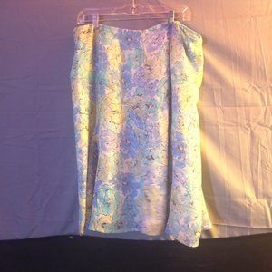 Rena Rowan Pencil Skirt Size 18 Blue Green